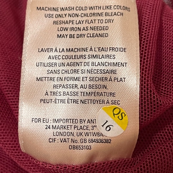 Anthropologie Willa tiefront burgundy jumpsuit - Picture 7 of 9